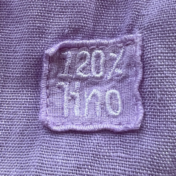 120% Lino Linen Dress, Purple Lilac, Size 46/US Medium, Ruffled - Picture 7 of 11
